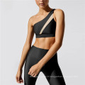 Vêtements de gym Push up Selon Support One épaule à lacets à lacets Sports Sports Bra et leggings